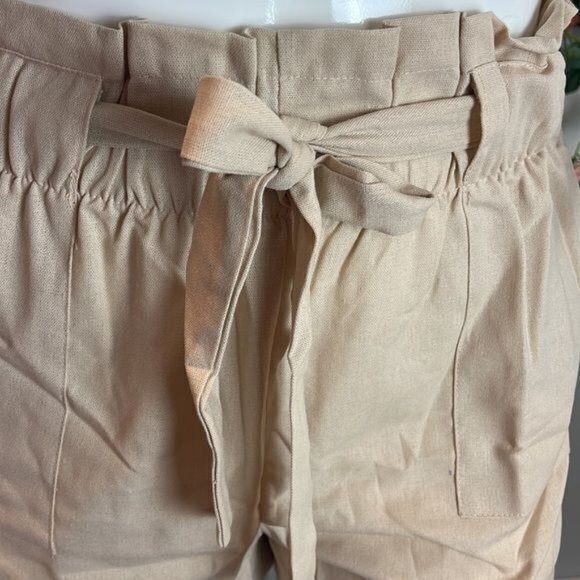High Rise Linen Sand Shorts‎ Size M RefFNB - Picture 8 of 11